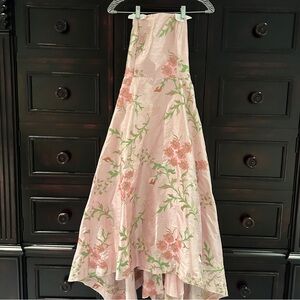 Silk dress size 36 silk embroidered mid length